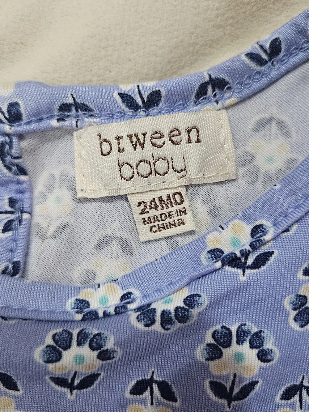 Btween Baby Lilac Floral One-piece - 24 Months